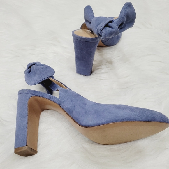 Banana Republic Cadi blue suede slingback heels 7.5 - Picture 4 of 10